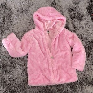 Pink fluffy fur Coat kids coat